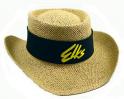 Elks BPOE Straw Gambler Hat