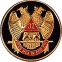 Scottish Rite Auto Emblem on Black