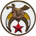 Shriner Auto Emblem on White