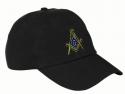 Masonic Hat on Blk with 23 Logos for Most Orders
