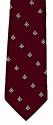 Masonic Necktie - Burgundy with Light Blue
