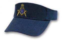 Masonic Visor on Navy for Most Orders