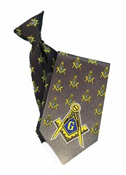Masonic Clip on Tie with Logo