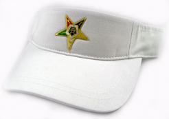OES Eastern Star Visor in White  23 Logos