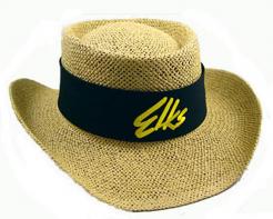 Elks Straw Gamblers Hat BPOE