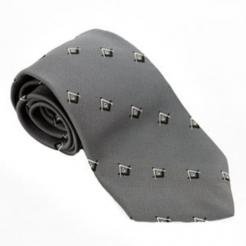 Masonic Club Tie - Gray with Black Accents
