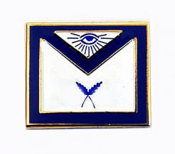 Masonic Apron Lapel Pin - Secretary