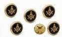 Masonic Button Covers = Set of 5
