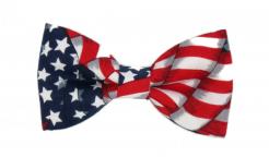 American Flag Bow Tie - Clip On