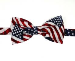 American Flag Bow Tie - Banded and Adjustable