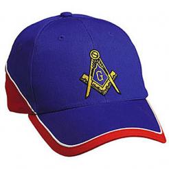 Masonic Hat - Royal with Red Piping