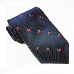 Masonic Club Tie - Navy with Red Accents