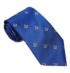Masonic Tie - Royal with Gold Accents