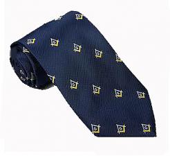 Masonic Tie - Navy with Gold