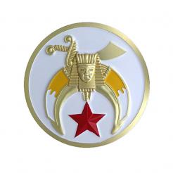 Shriner Auto Emblem on White