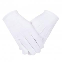White Dress Gloves in Cotton
