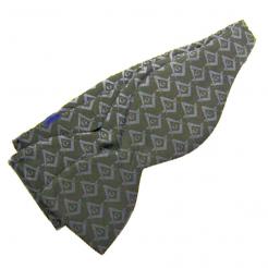 Masonic Silk Self Tie Black Tone on Tone Bow