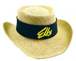 Elks Straw Gamblers Hat - BPOE